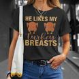 He Likes My Turkey Breast Couple Matching T-Shirt Gifts for Her
