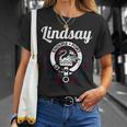Lindsay Clan Scottish Name Coat Of Arms Tartan Unisex T-Shirt Gifts for Her