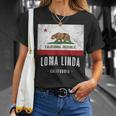 Loma Linda California Cali City Souvenir Ca Flag Top T-Shirt Gifts for Her
