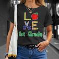 Love 1St Grade Gift Back To Elementary School Funny Unisex T-Shirt Gifts for Her