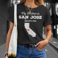 Love From My Brother In San Jose Ca Loves Me Long-Distance T-Shirt Gifts for Her