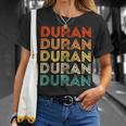 Love Heart Duran Vintage Style Black Duran T-Shirt Gifts for Her