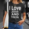 I Love Jesus And Tacos Faith And Tacos T-Shirt Gifts for Her