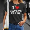 I Love Wave To Earth I Heart Wave To Earth Red Heart T-Shirt Gifts for Her