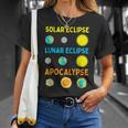 Lunar Solar Eclipse And Apocalypse Science T-Shirt Gifts for Her