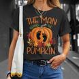 The Man Behind The Pumpkin Halloween Pregnancy Halloween Pregnancy T-Shirt Gifts for Her