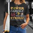 Married 48 Years Power Couple 48Th Wedding Anniversary Unisex T-Shirt Gifts for Her