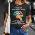 Melina Name Gift Melina With Three Sides Unisex T-Shirt Gifts for Her