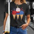 Memorial Day 4Th Of July Patriotic Ice Cream Cones Popsicle Unisex T-Shirt Gifts for Her