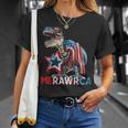 Merica Dinosaur 4Th Of July Rawr American Flag Boys Kids Usa Unisex T-Shirt Gifts for Her