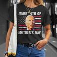 Merry 4Th Of Mothers Day Usa Joe Biden Confused 4Th Of July Usa Funny Gifts Unisex T-Shirt Gifts for Her