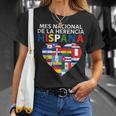 Mes Nacional De La Herencia Hispania Flags Hispanic Heritage T-Shirt Gifts for Her