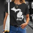 Michigan 586 Area Code T-Shirt Gifts for Her