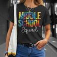 Middle School Squad Tie Dye Appreciation Day Back To School T-shirt Gifts for Her