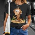 Monkey Grivet Rhesus Macaque Crab-Eating Macaque T-Shirt Gifts for Her