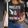 Mullets & Merica - Patriotic Us Flag Redneck Mullet Pride Unisex T-Shirt Gifts for Her