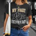 My First Fathers Day Daddy Dad Papa Funny First Fathers Day Unisex T-Shirt Gifts for Her