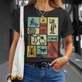 Nazca Lines Peru Geoglyph Monkey Astronaut Spider Retro T-Shirt Gifts for Her