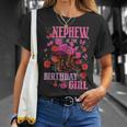 Nephew Of The Birthday Girl Cowgirl Boots Pink Matching Unisex T-Shirt Gifts for Her