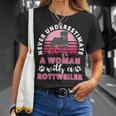 Never Underestimate A Man With A Rottweiler Unisex T-Shirt Gifts for Her