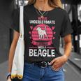 Never Underestimate A Woman With A Beagle Unisex T-Shirt Gifts for Her