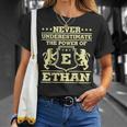 Never Underestimate Ethan Personalized Name Unisex T-Shirt Gifts for Her