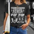 Never Underestimate Tenacious Power Of Us Veteran Poppop Sh Unisex T-Shirt Gifts for Her