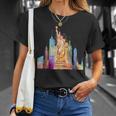 New York City Nyc Retro Watercolor Statue Of Liberty Ny City Unisex T-Shirt Gifts for Her