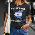 Nicaragua Pride 15 September Independence Nicaraguan Flag T-Shirt Gifts for Her