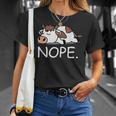 Nope Funny Lazy Cow Nope Not Today Unisex T-Shirt Gifts for Her