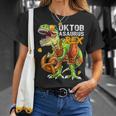 Oktoberfest Dinosaur Lederhosen Bavarian Costume T-Shirt Gifts for Her