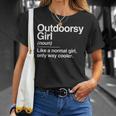 Outdoorsy Girl Definition Nature Hiking Camping Outdoor Gift Gift For Womens Unisex T-Shirt Gifts for Her