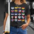 Hispanic Heritage Month Spanish-Speaking Countries Flags T-Shirt Gifts for Her