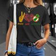 Peace Love Junenth Black History Pride African American Unisex T-Shirt Gifts for Her