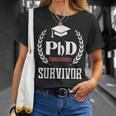 Phd Survivor For Graduation Student T-shirt Gifts for Her
