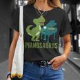 Pianosaurus Funny Piano Music Player Musician Graphic Unisex T-Shirt Gifts for Her