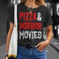 Pizza And Horror Movies Pizza Horror Lover Movies T-Shirt Gifts for Her