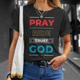 Pray Ride Trust God T-Shirt Gifts for Her