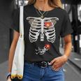 Pregnancy Skeleton Rib Firefighter Bump T-Shirt Gifts for Her