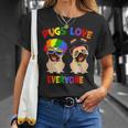 Pride Parade Pugs Love Everyone Lgbt Pugs Gay Pride Lgbt Unisex T-Shirt Gifts for Her