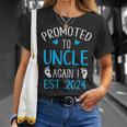 Promoted To Uncle 2024 Again Uncle New Baby Est 2024 Funny Gifts For Uncle Unisex T-Shirt Gifts for Her
