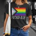 Proud Ally Pride Month Lgbt Transgender Flag Gay Lesbian Unisex T-Shirt Gifts for Her