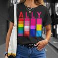 Proud Ally Pride Rainbow Lgbt Ally Unisex T-Shirt Gifts for Her