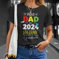 Proud Dad Of A Class Of 2024 5Th Grade Graduate Cute Heart Unisex T-Shirt Gifts for Her