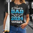 Proud Dad Of A Class Of 2024 Senior Heart Graduation Gift Unisex T-Shirt Gifts for Her