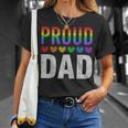 Proud Dad Of Gay Lesbian Lgbt Family Matching Pride Ally Unisex T-Shirt Gifts for Her