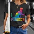 Purride Cat Gay Pride Lgbt Month 2023 Lgbt Love Cat Gift Unisex T-Shirt Gifts for Her