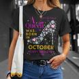 A Queen Was Born In October Happy Birthday To Me T-Shirt Gifts for Her