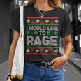 I Would Like To Rage Christmas D20 Ugly Tabletop Sweaters T-Shirt Gifts for Her