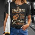 Real Grandpas Play Guitar Then Take Nap Funny Guitarist Unisex T-Shirt Gifts for Her